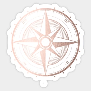 Rose Gold Compass II Sticker